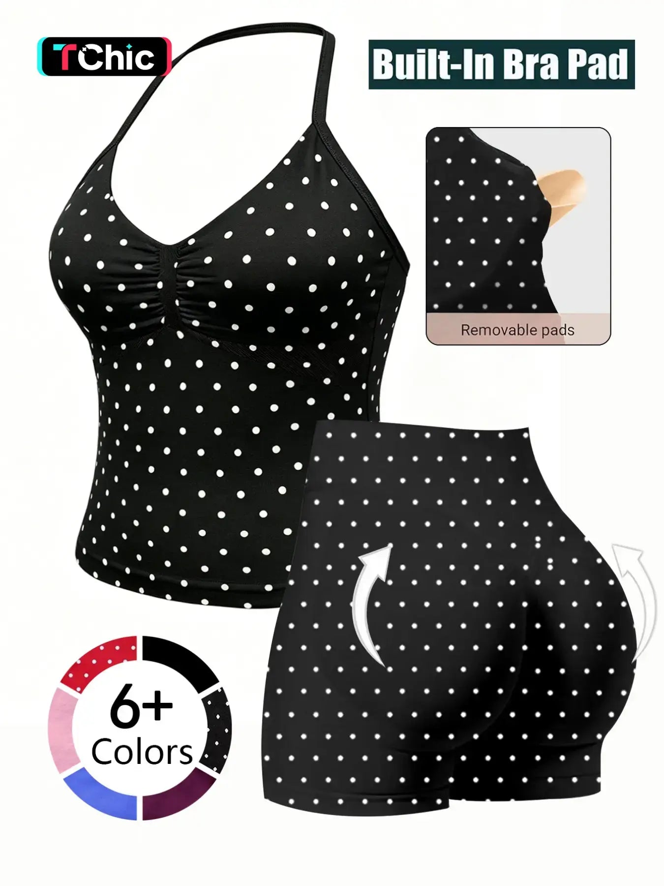 Polka Dot Power-Up: The Sporty Outfit That Says "I Can Run... to Brunch!
