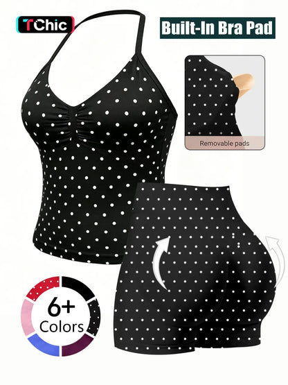 Polka Dot Power-Up: The Sporty Outfit That Says "I Can Run... to Brunch!