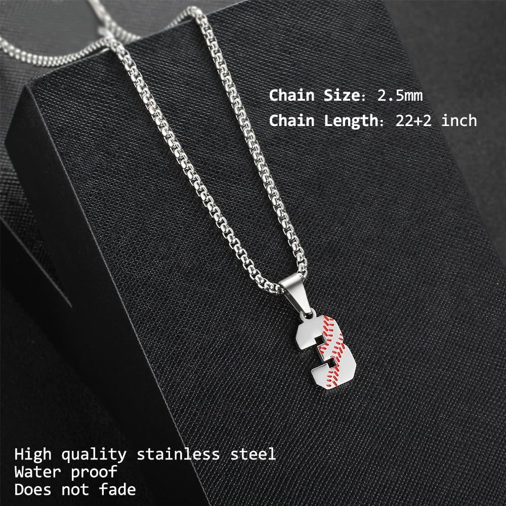 Batter Up Bling: The Jersey Number Necklace for Aspiring Home Run Heroes!