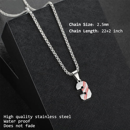 Batter Up Bling: The Jersey Number Necklace for Aspiring Home Run Heroes!
