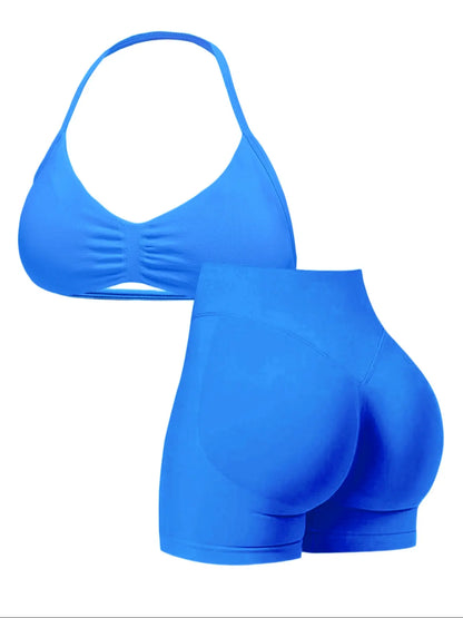 Sassy Summer Yoga Gear: Twerk It Out Tank and Booty-Hugging Shorts for Running from Your Responsibilities!