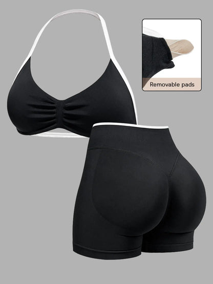Sassy Summer Yoga Gear: Twerk It Out Tank and Booty-Hugging Shorts for Running from Your Responsibilities!