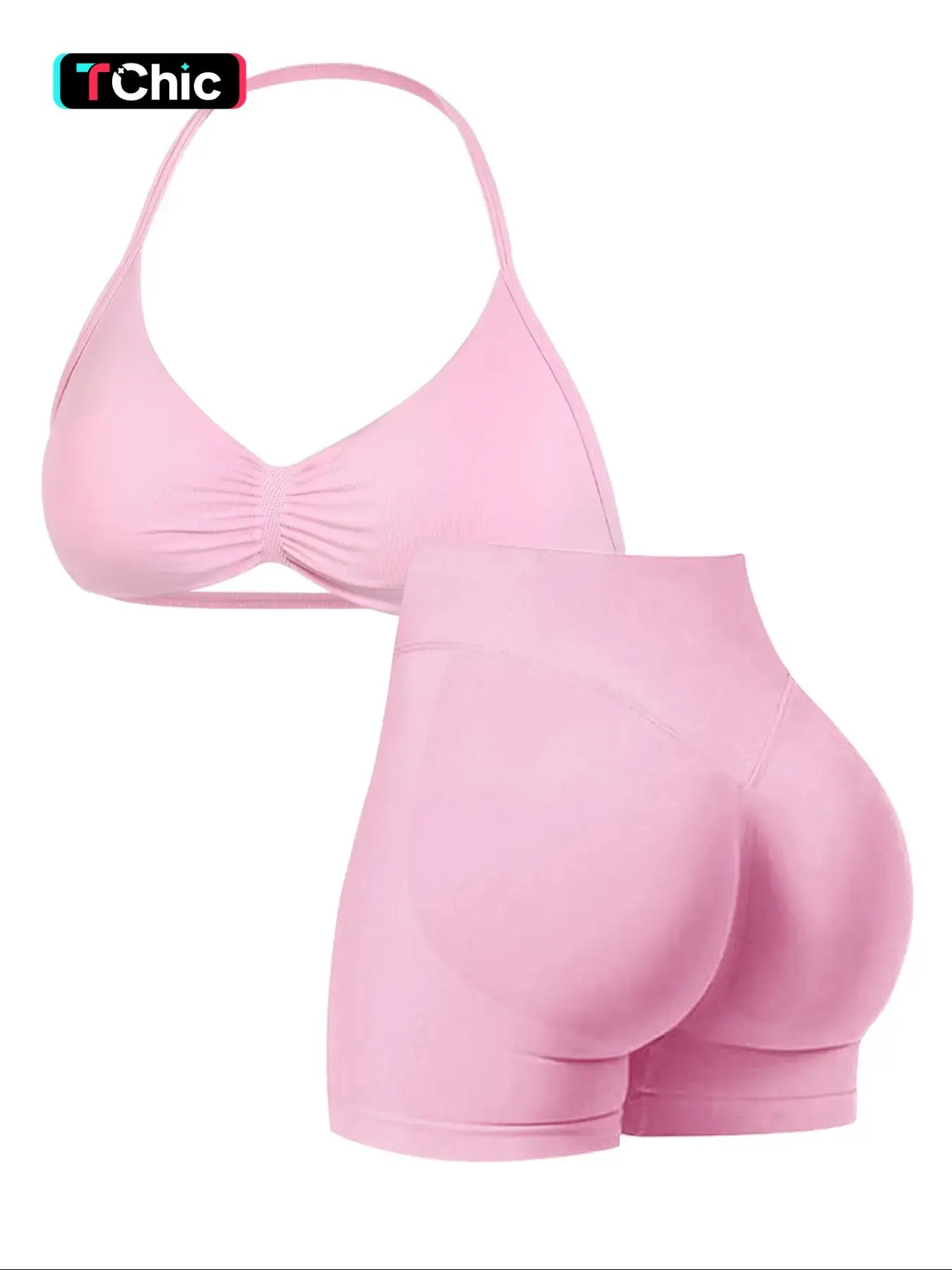 Sassy Summer Yoga Gear: Twerk It Out Tank and Booty-Hugging Shorts for Running from Your Responsibilities!