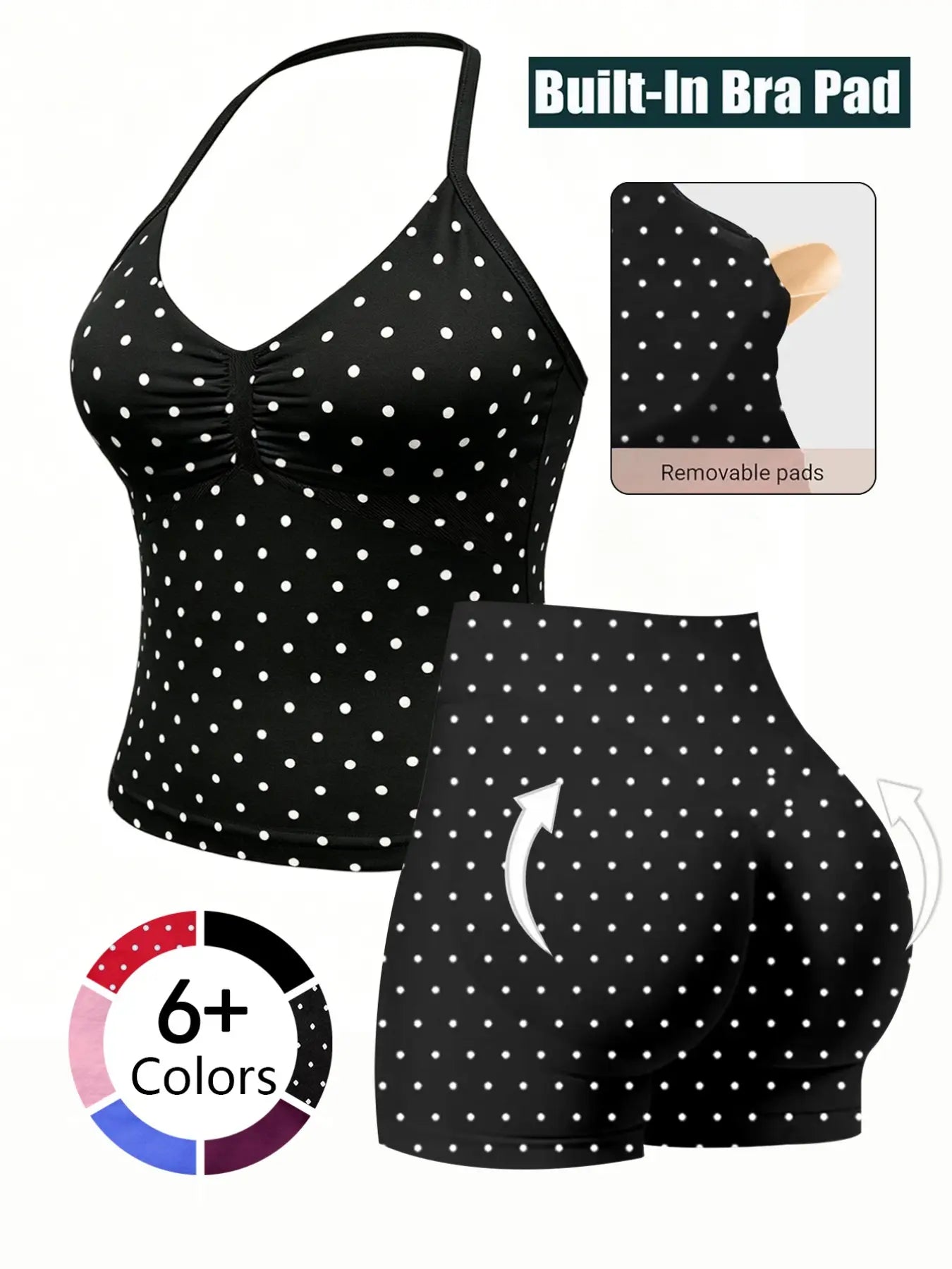 Polka Dot Power-Up: The Sporty Outfit That Says "I Can Run... to Brunch!