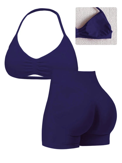 Sassy Summer Yoga Gear: Twerk It Out Tank and Booty-Hugging Shorts for Running from Your Responsibilities!