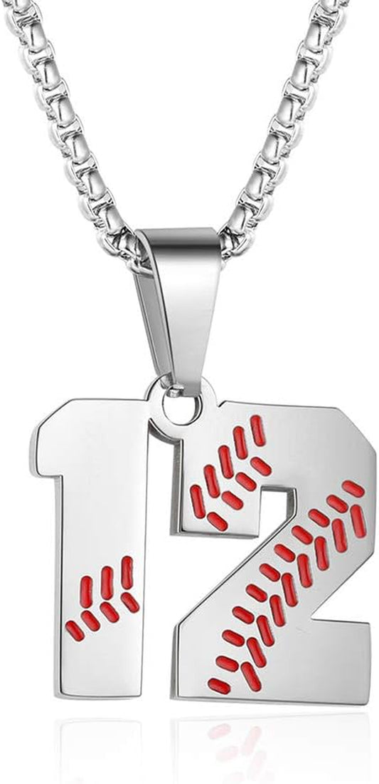 Batter Up Bling: The Jersey Number Necklace for Aspiring Home Run Heroes!