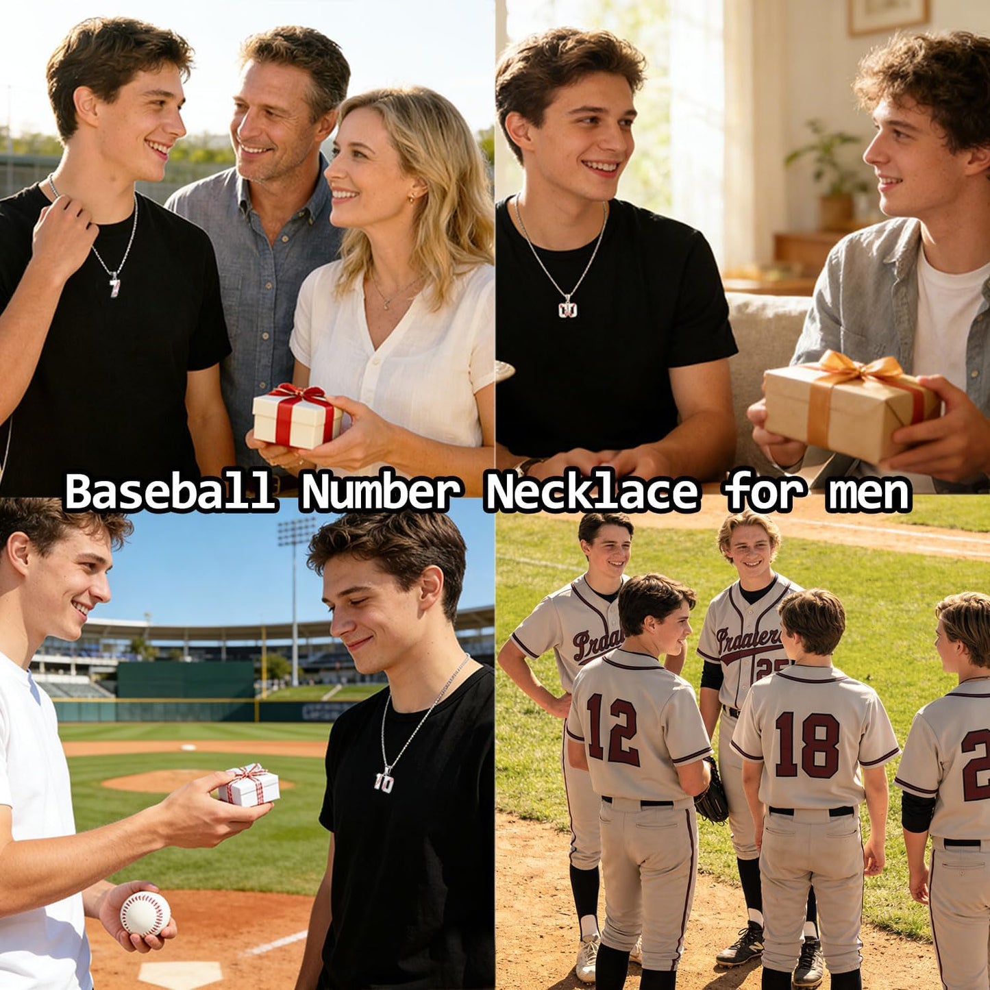 Batter Up Bling: The Jersey Number Necklace for Aspiring Home Run Heroes!
