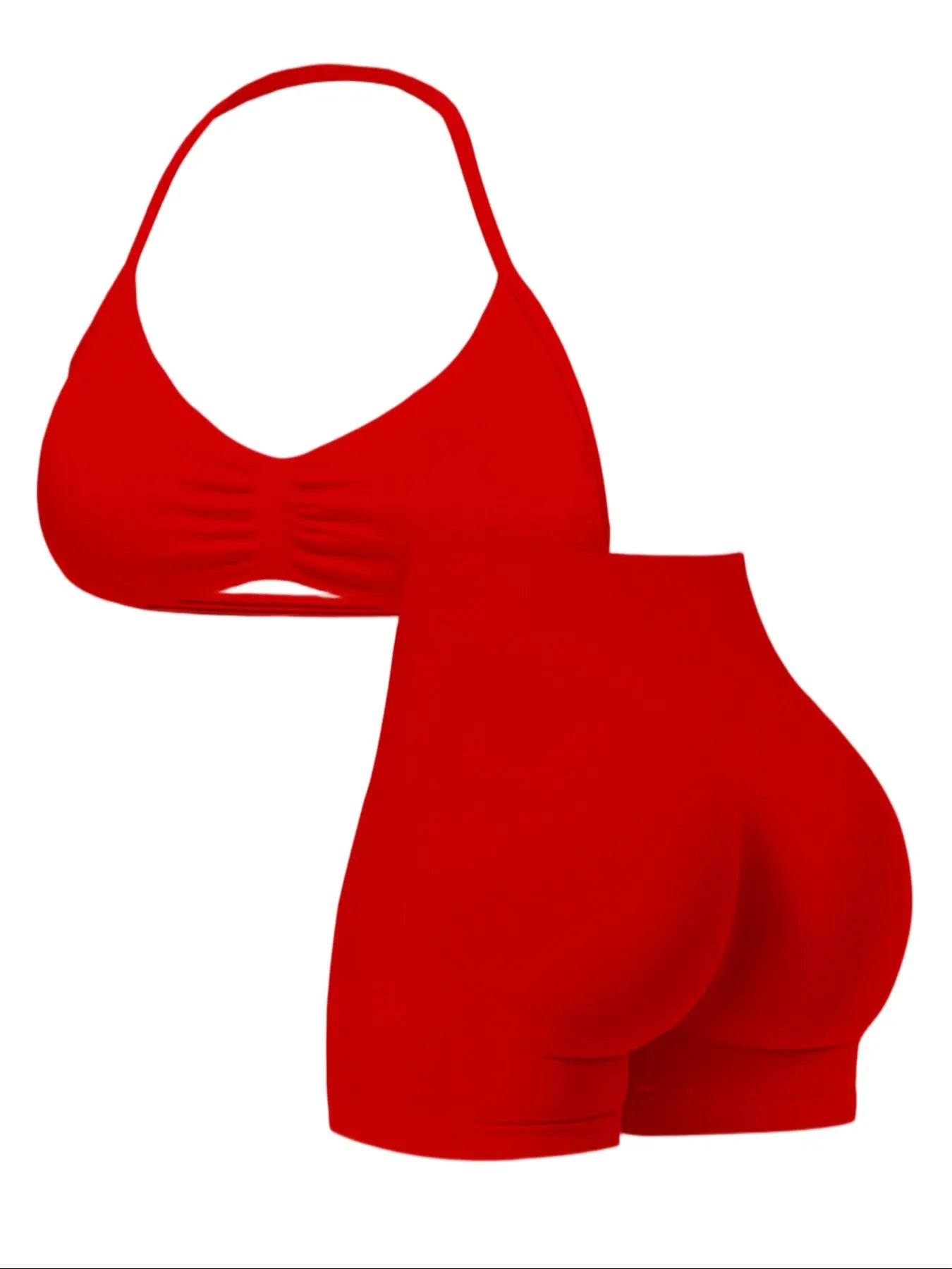 Sassy Summer Yoga Gear: Twerk It Out Tank and Booty-Hugging Shorts for Running from Your Responsibilities!