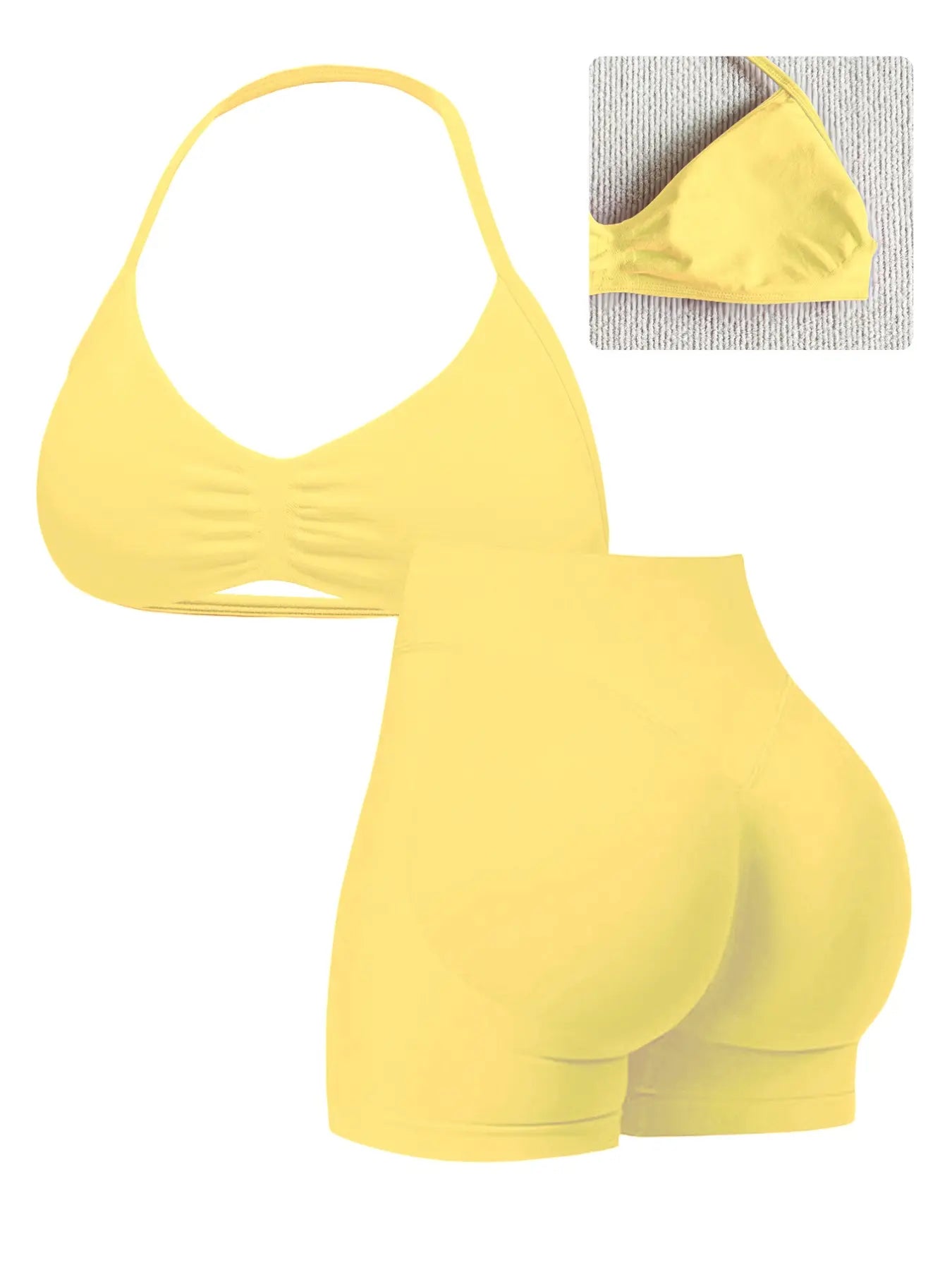 Sassy Summer Yoga Gear: Twerk It Out Tank and Booty-Hugging Shorts for Running from Your Responsibilities!