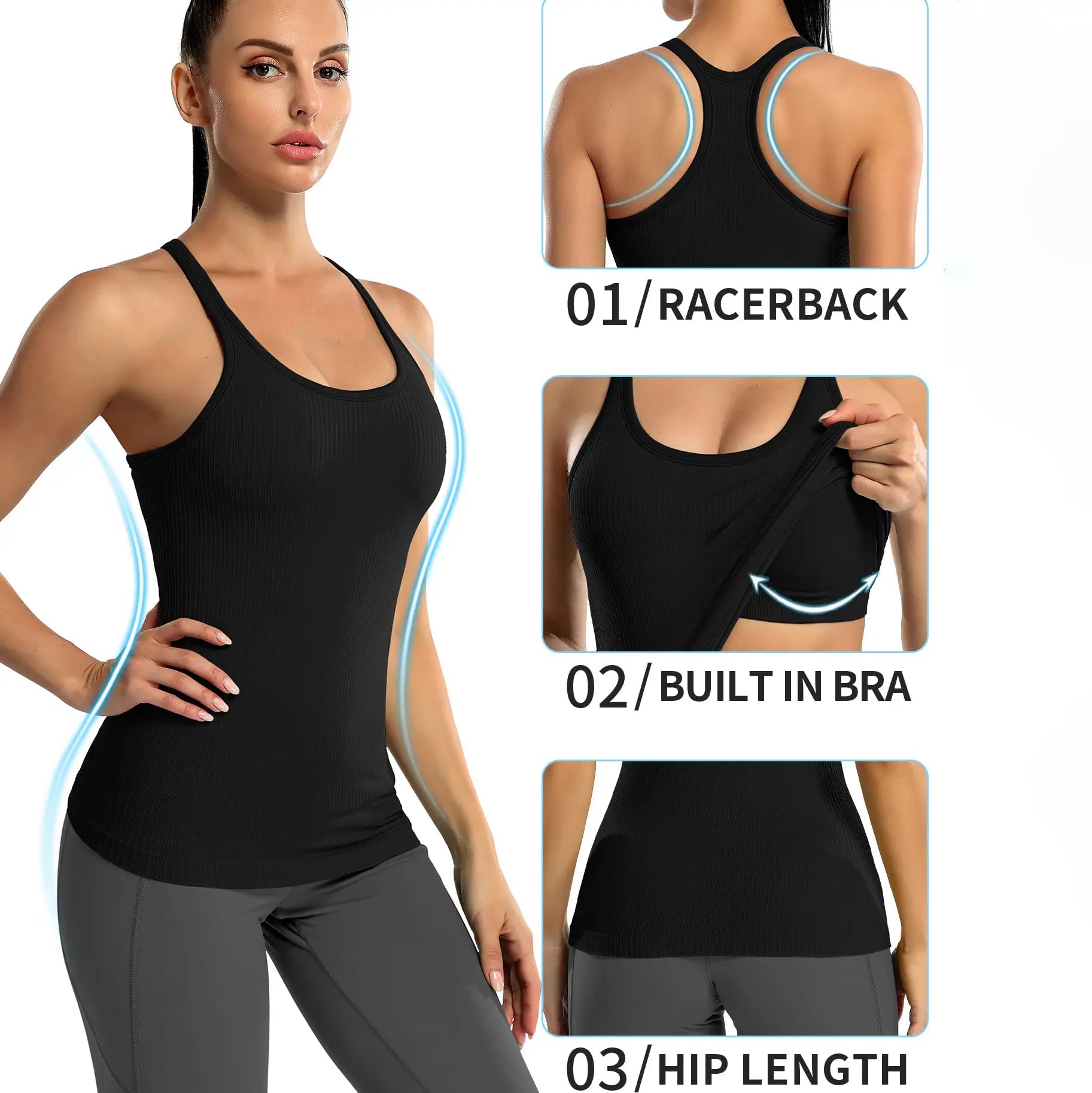 Sweaty Betty's Secret Weapon: The All-in-One Ribbed Racerback Top for Women Who Workout and Also Enjoy Ice Cream!